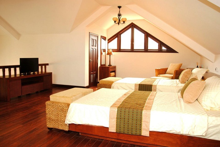 Biệt thự Diamond - phòng ngủ tầng áp mái