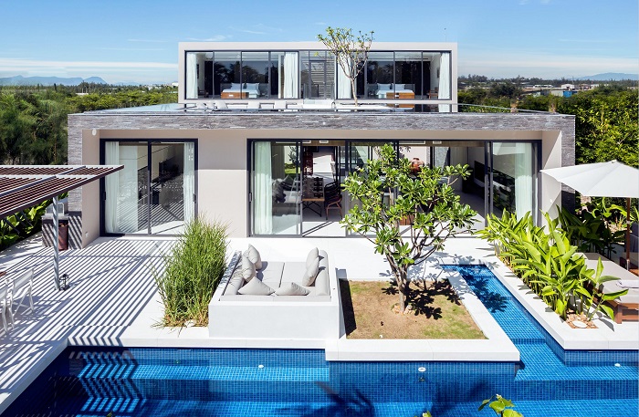 Khuôn viên căn villa